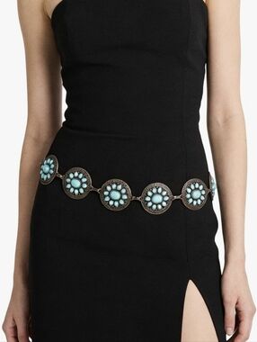Western Turquoise Concho Belt